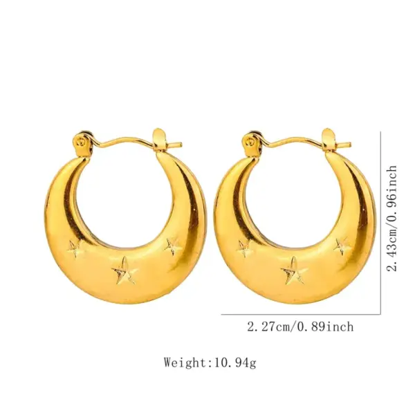 Wholesale Elegant Geometric/Heart/Waterdrop Solid 304 Stainless Steel Earrings Suitable For Women To Wear During Daily Commute Or Shopping