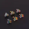 Wholesale 316L Stainless Steel Zircon Ear Cartilage Rings & Studs Heart Waterproof Non Tarnish Surgical Steel Women'S