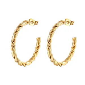 2 Twisted C- Shaped Golden MS-104