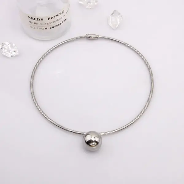 Wholesale Vacuum Plating Real Gold Plated 18K Gold Gold Plating Silver Plated Geometric 304 Stainless Steel Fashion Waterproof Non Tarnish Titanium Steel Choker