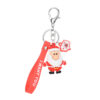 Wholesale Cute Christmas Element pvc Soft Glue Keychain Cartoon Santa Claus Elk Snowman