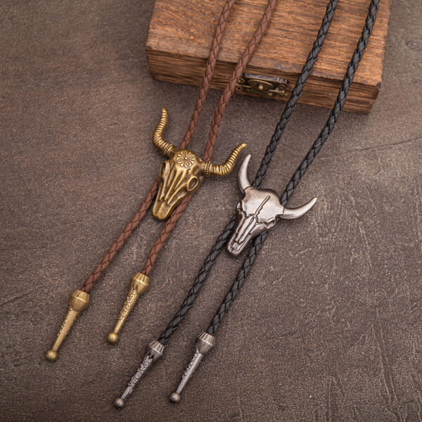 oly-7d172fe1b14b286b28f535db29f65b3f Wholesale Cow Head Alloy Accessories Polo Tie Fashion Collar Necklace