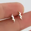 PVD Coated 18K Gold Real Gold Plated Lightning 304 Stainless Steel Fashion Waterproof Non Tarnish Ear Studs