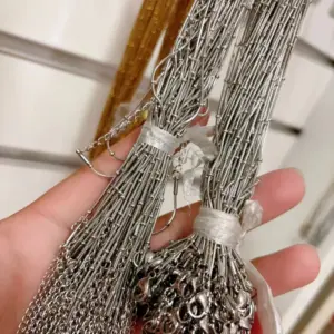 Snake Bones Chain Clip Beads [40 5] / Silver