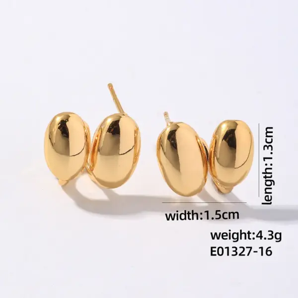 1 Pair Simple Style Geometric Plating Copper Hoop Earrings Drop Earrings