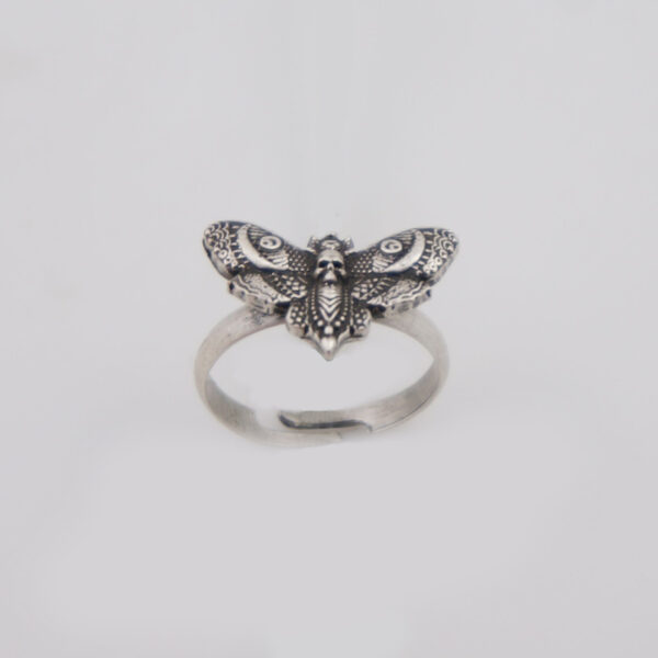 oly-7d28640e0f8b3fd4ca99bd659f0e9e6b Wholesale Witchcraft Death Moth Ring: Insect Skull Butterfly Pendant Christmas-Mysterious Jewelry Gift