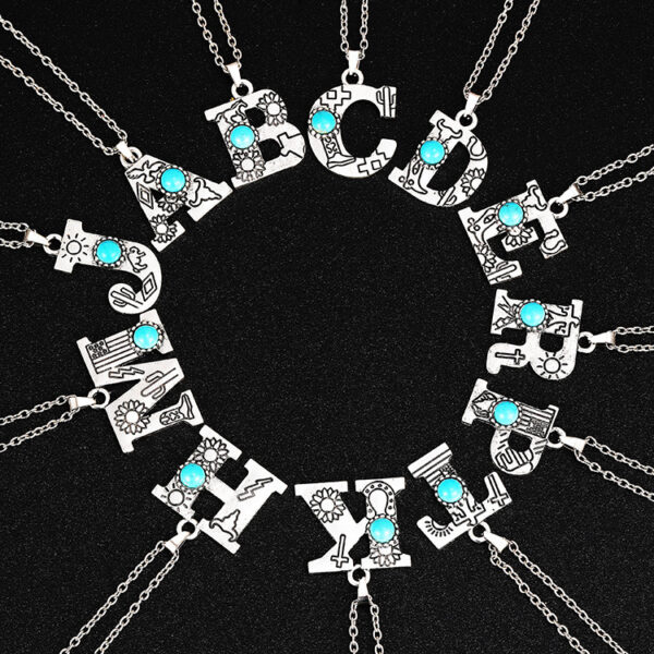 Wholesale Bohemian style English letter necklace