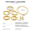 Wholesale PVD Coated 18K Gold Real Gold Plated Geometric 304 Stainless Steel 316 Stainless Steel Hip-Hop Simple Style Commute Waterproof Non Tarnish Bracelets Earrings Necklace