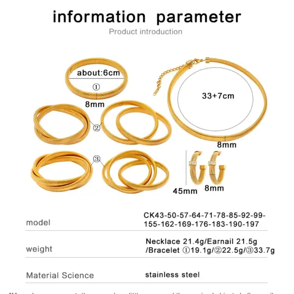 Wholesale PVD Coated 18K Gold Real Gold Plated Geometric 304 Stainless Steel 316 Stainless Steel Hip-Hop Simple Style Commute Waterproof Non Tarnish Bracelets Earrings Necklace