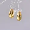 Wholesale 304 Stainless Steel Solid Color PVD Coated 18K Real Gold Plated 18K Gold Vacation Classic Style Waterproof Non Tarnish Plating Gold Silver Earrings