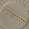 Wholesale PVD Coated Real Gold Plated 18K Round Square Water Droplets 304 Stainless Steel Simple Style Waterproof Non Tarnish Necklace