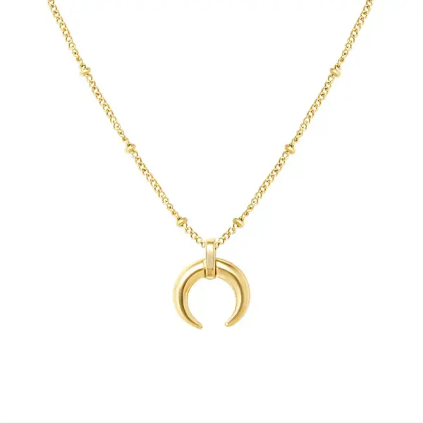 Wholesale PVD Coated Real Gold Plated 18K Gold Geometric 304 Stainless Steel Waterproof Non Tarnish 304 Stainless Steel Pendant Necklace