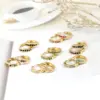 Wholesale Fashion Round Gold Plated Copper Zircon Hoop Earrings