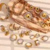 Wholesale Jewelry Simple Style Geometric 304 Stainless Steel Plating Jewelry Set Beaded Chain