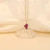 Electroplating 18K Gold Golden Plated Heart Shape 304 Stainless Steel Simple Style 304 Stainless Steel Pendant Necklace