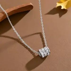 X077-Diamond Small Waist-Necklace-Steel Color