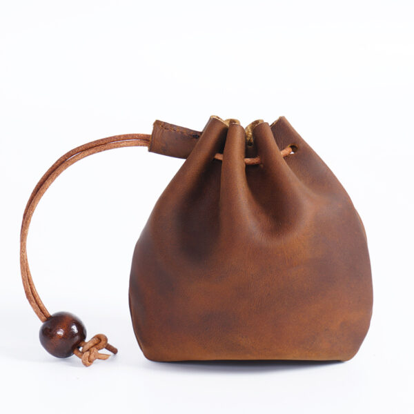 Wholesale Mini vintage genuine top-grain cowhide cute small coin purse