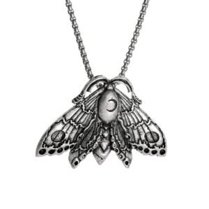 Death moth-crescent moth necklace