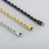 Wholesale PVD Coated 18K Gold Plated Twist Stainless Steel Simple Style Waterproof Non Tarnish 304 Stainless Steel Bracelets