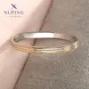 Wholesale Elegant XUPING Simple Style Color Block 304 Stainless Steel 18K Gold Plated Raw Steel Bangle In Bulk