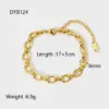 Simple Style Solid Color 304 Stainless Steel 18K Gold Plated Bracelets In Bulk