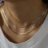 Wholesale Vacuum Electroplating (In Furnace) Plated 18K Real Gold 316 Stainless Steel Lobster Clasp Elegant Minimalist Style Unisex Push Clasp Necklace