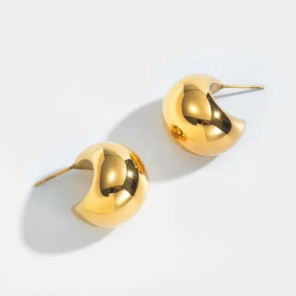 Wholesale 1 Pair Simple Style Geometric Stainless Steel Metal Ear Studs
