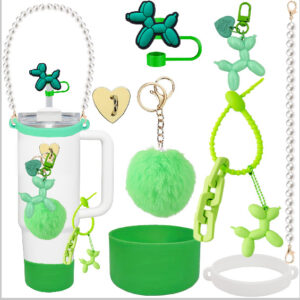 Green balloon dog pearl handbag