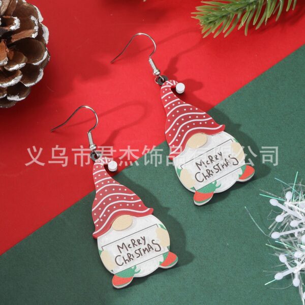 Wholesale Christmas Series Santa Claus Sock Snowman Acrylic Earrings