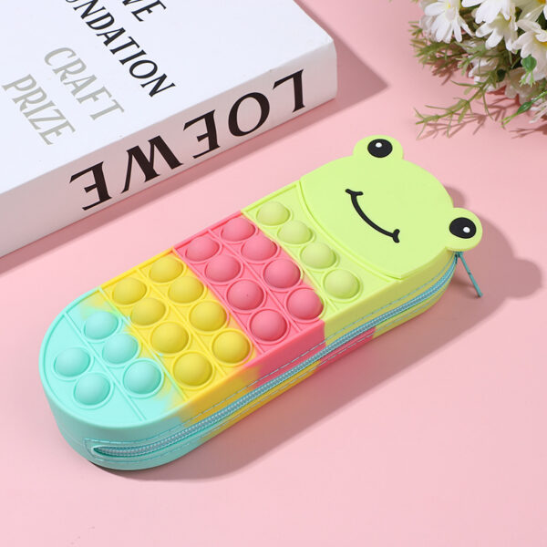 oly-7d871041b8cfe8256a42b7abc7bb4e92 Wholesale Decompression Silicone Pencil Case Cartoon Rabbit Panda Children's Pencil Bo