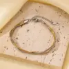 Casual Simple Style Eye Flower Butterfly Titanium Steel Zircon Bracelets In Bulk