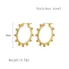PVD Coated Real Gold Plated 18K Gold Geometric 304 Stainless Steel Simple Style Waterproof Non Tarnish Hoop Earrings