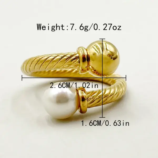 Wholesale PVD Coated Real Gold Plated 14K Gold Solid Color 304 Stainless Steel Roman Style Commute Waterproof Non Tarnish Rings