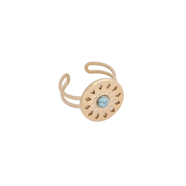 Wholesale PVD Coated 18K Gold Real Gold Plated Flower Stainless Steel Retro Waterproof Non Tarnish