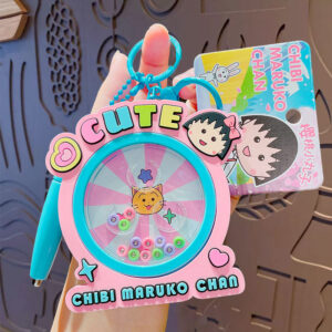 Chibi maruko-chan magnetic ball drawing board buckle-pink love style