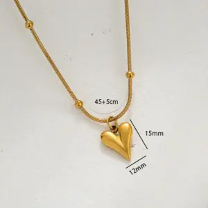 Clip Bead Necklace Heart