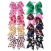 Wholesale World Cup fans children's dovetail bow hair band Football Pattern