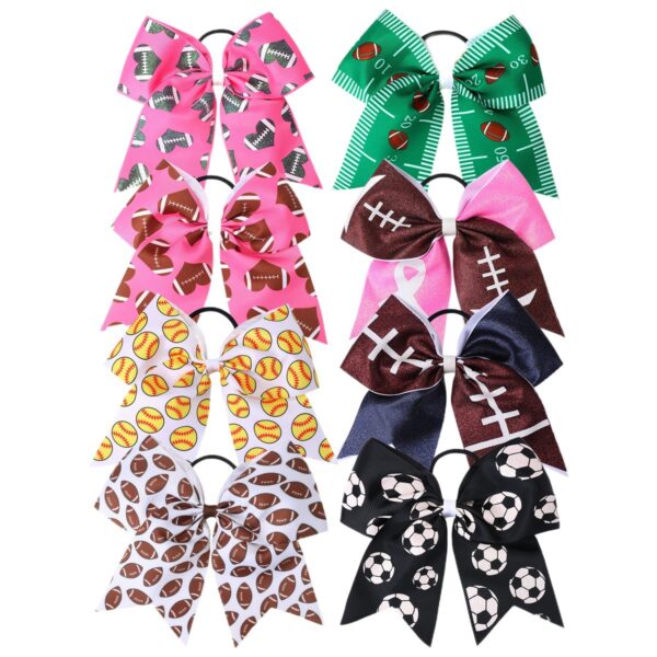 Wholesale World Cup fans children's dovetail bow hair band Football Pattern