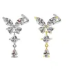 Sexy Cross Heart Shape Butterfly Stainless Steel Titanium Copper Plating Inlay Zircon White Gold Plated Gold Plated Nose Studs Nose Pin