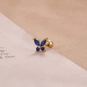 E1233-8-Gold Dark Blue-1PC