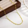 Wholesale Casual Vacation Round Stainless Steel Enamel 18k Gold Plated Necklace