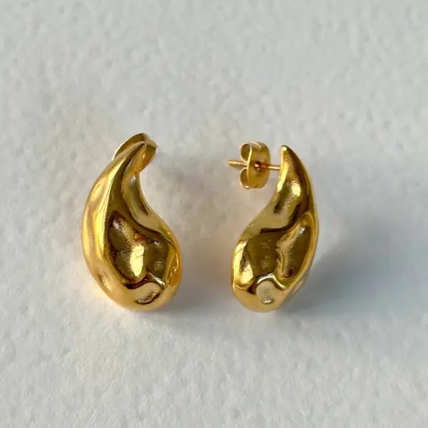 Wholesale 1 Pair Basic Solid Color Plating Titanium Steel 18k Gold Plated Ear Studs