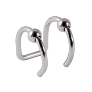 Steel Ball Double-Layer Ear Clip 1.2x8mm