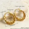 Wholesale 1 Pair Vacation Simple Style Geometric Plating 304 Stainless Steel 18K Gold Plated Earrings