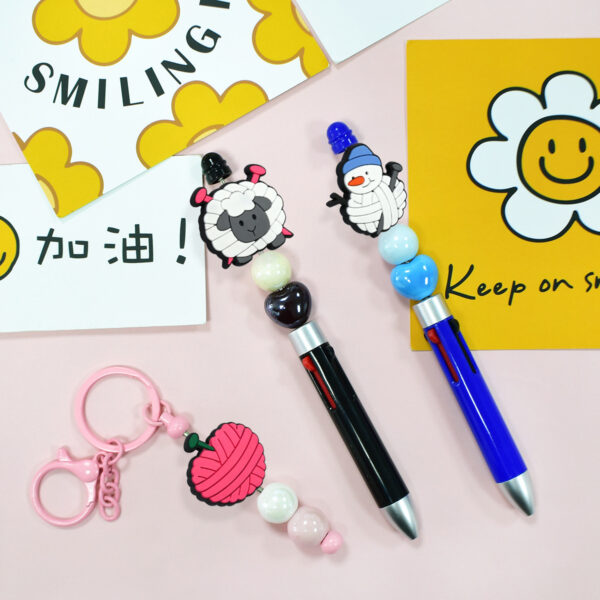 Wholesale Creative Cartoon Woolen Animal Soft Rubber Beads