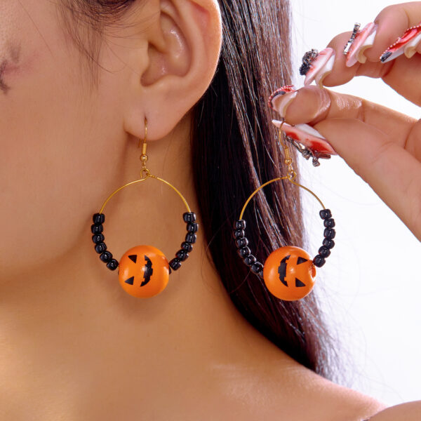 Wholesale Cute and Funny Pumpkin Ghost Spider Bat Cat Earrings Halloween Party Earrings Design for Women