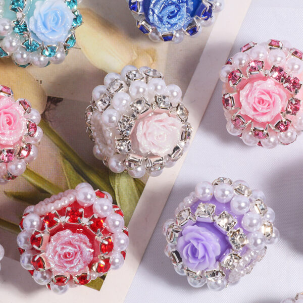 Wholesale DIY Rose Heavy Industry Exotic Rhinestone Balls