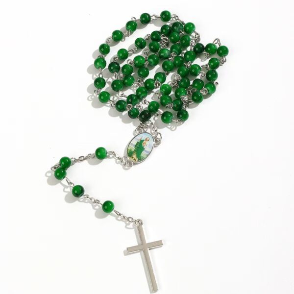 Wholesale 6mm brushed bead cross necklace