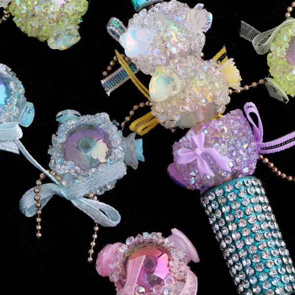 oly-7dc7b2a7c37b4a99244d094d1fddeb86 Wholesale New style bow heart design, high-end straight hole loose bead DIY mobile phone chain, key chain, bag chain, jewelry accessories