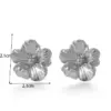 Wholesale PVD Coated Flower 304 Stainless Steel Vintage Style French Style Simple Style Waterproof Non Tarnish Ear Studs